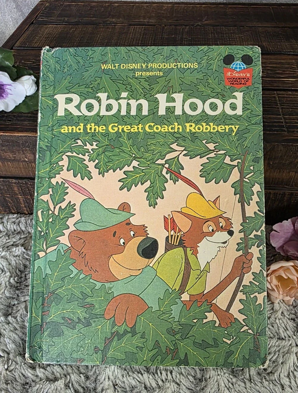 Vintage Disney Kids Book Robin Hood and the Great Coach Robbery 1970s Hardcover